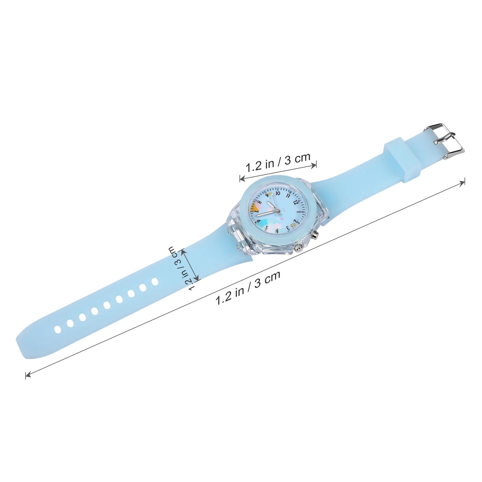 ساعة يد كوارتز تناظرية مضيئة بتصميم كرتوني، لون مشرق، ساعة متينة للنساء #4