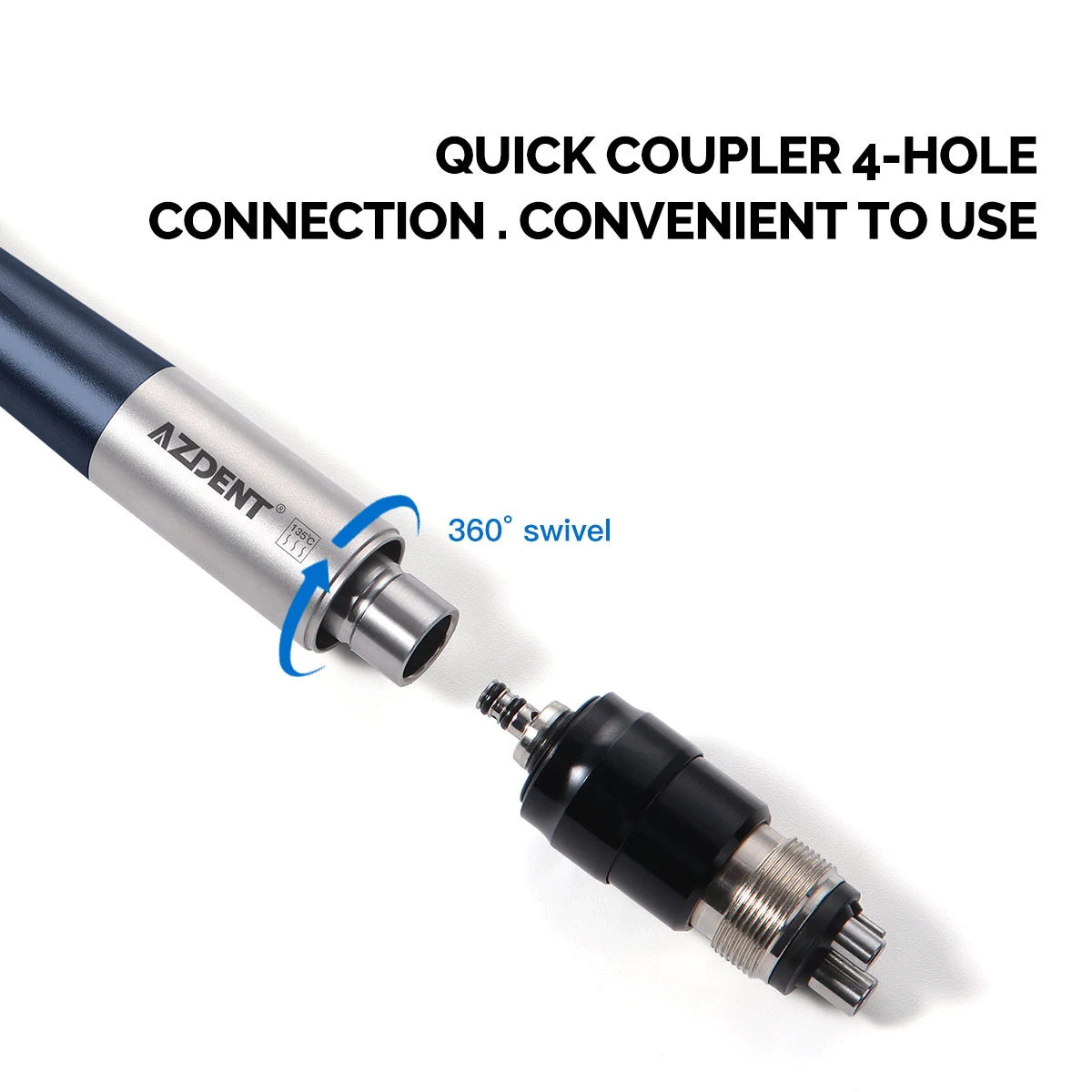Azdent Dental LED Hochgeschwindigkeits-Handstück mit E-Generator und Schnellkupplung, Zahnmedizinprodukte, Hochrotierender Dental-LED-Stift – Detail 7