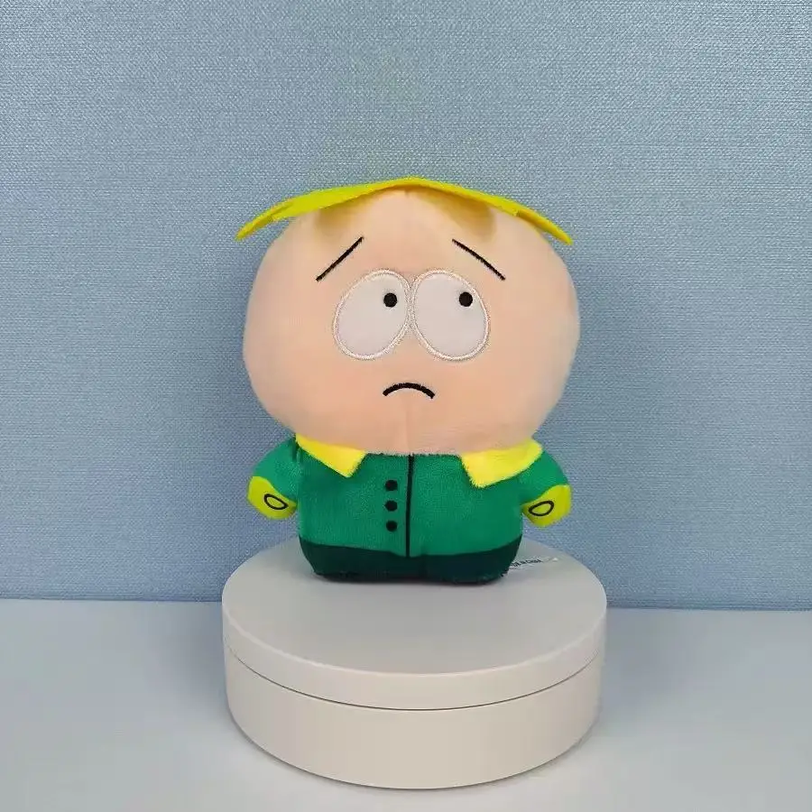 Cute Sad‑Expression Cartoon Character Plush Doll Green Top Soft Stuffed Figure Toy Home Decor Collectible Kids Birthday Gift