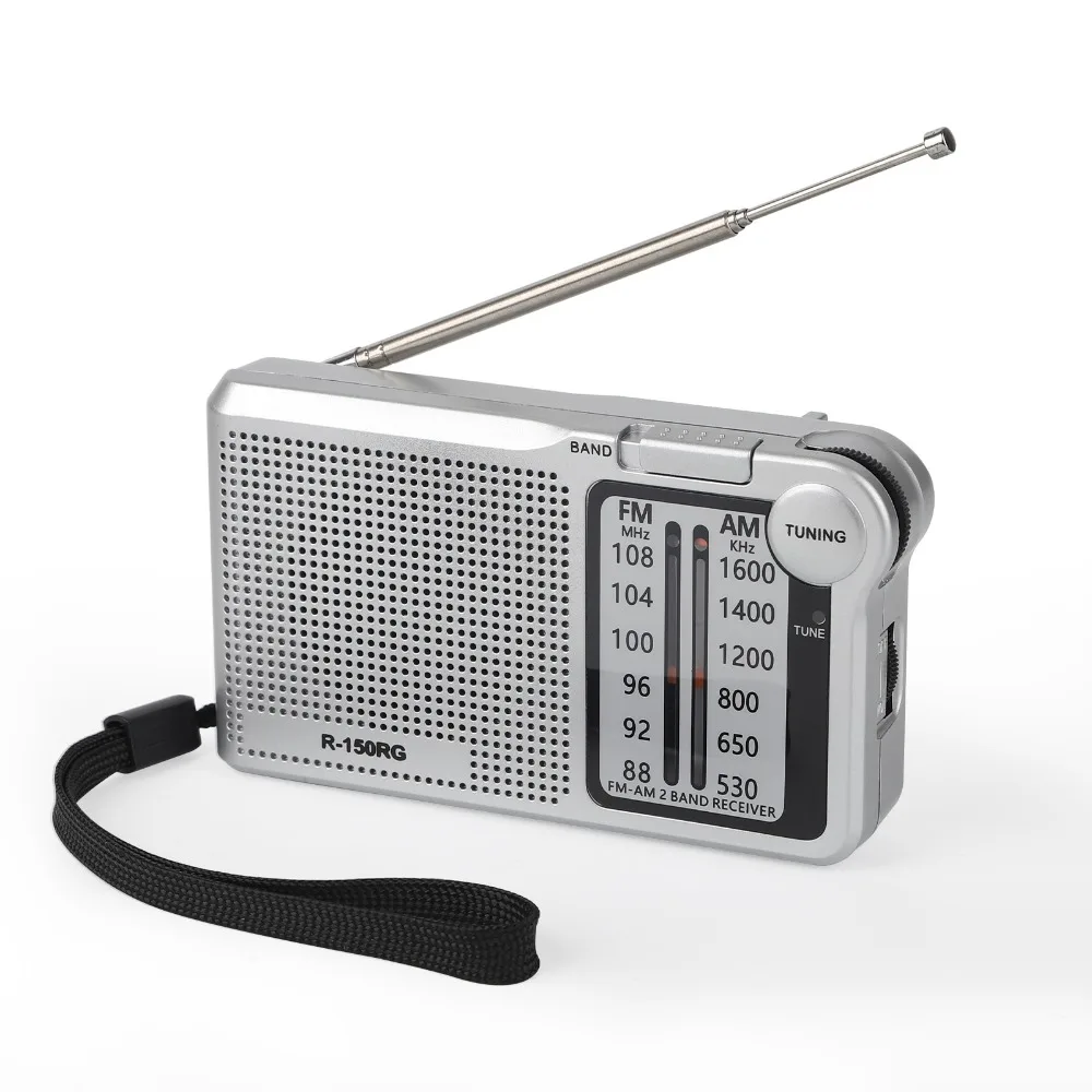 Pointer Radio 150RG AM/FM Radio Headphone Jack Two Band Receive Pocket Radio Mini Rechargeable Small Radio Camping