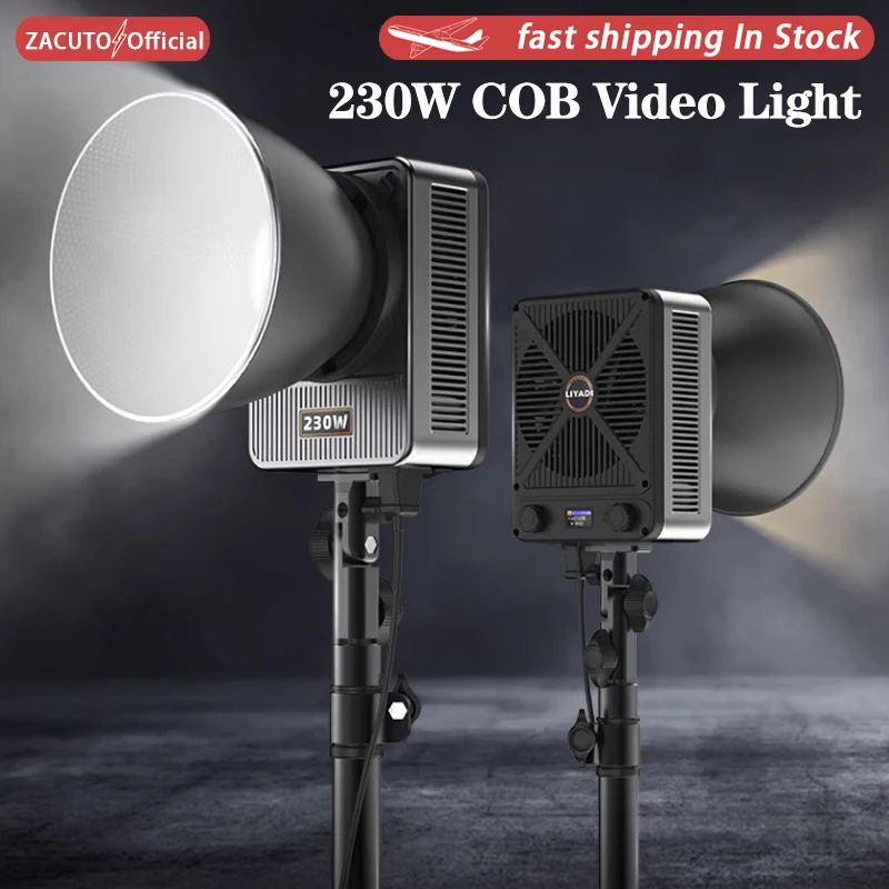 

LIYADI G230W Photography LED COB Video Light 2700K-6500K 230W Continuous Output Lighting for Studio Film Video Live Streaming