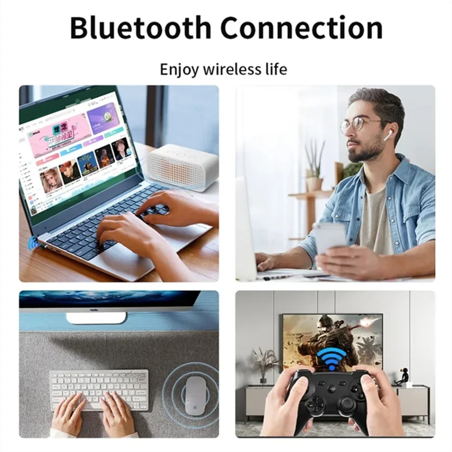 Adattatore USB Bluetooth 5.1 Trasmettitore Ricevitore Ricevitore audio Bluetooth 5.3 Dongle USB Adattatore wireless per computer PC portatile