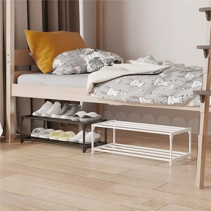 

【ЭФФЕКТИВНЫЙ】Органайзер для обуви под кроватью - Прочная металлическая конструкция - Передняя дверца для хранения вещей в небольших помещениях