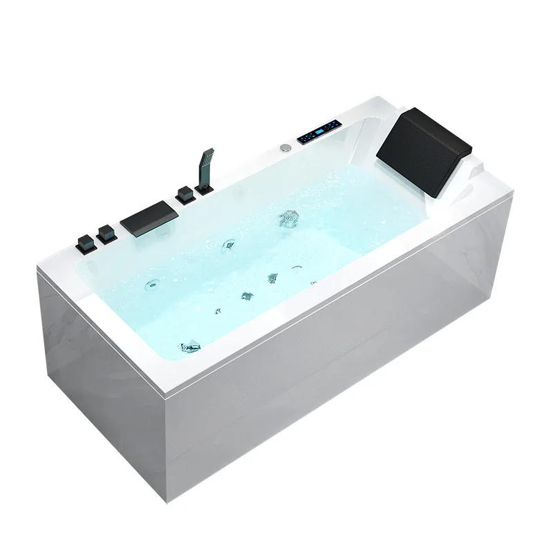 

Whirlpool Surfing Freestanding Double Skirt High Pillow Against The Wall Acrylic Bathtub Intelligent Heating Bathtub Who