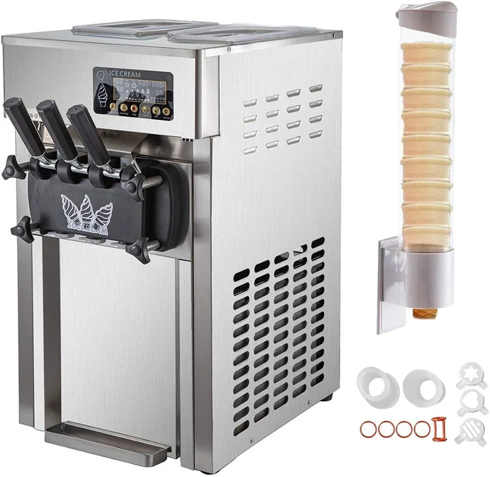 

vevor Manufacturer Wholesale Home Ice-Cream Making Machine New Condition 220V Gear Core Components for Milk Water Raw Materials