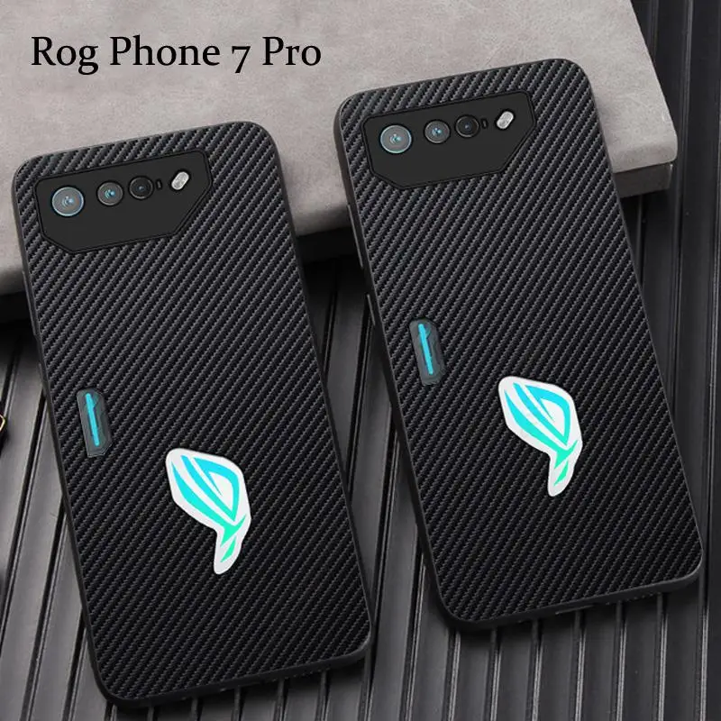 Para asus rog telefone 7 pro à prova de choque caso de fibra carbono para rog telefone 7 pro ultra fino capa proteção para rog telefone 7 capa