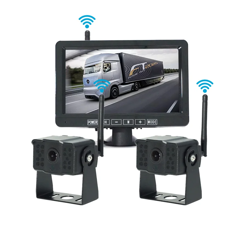 

7 Inch IPS Screen Wireless Monitoring System With Video Recording For Truck Trailer Vehicle Bus RVS