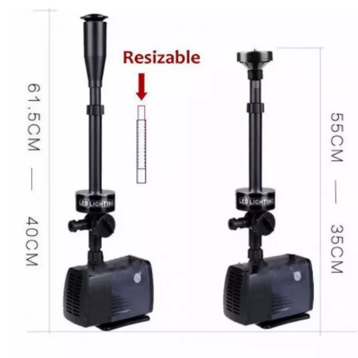 

Custom 220V LED Aquarium Fountain Maker Submersible Fish Tank Pond Water Pump Garden Waterfall 40/45/75/85W