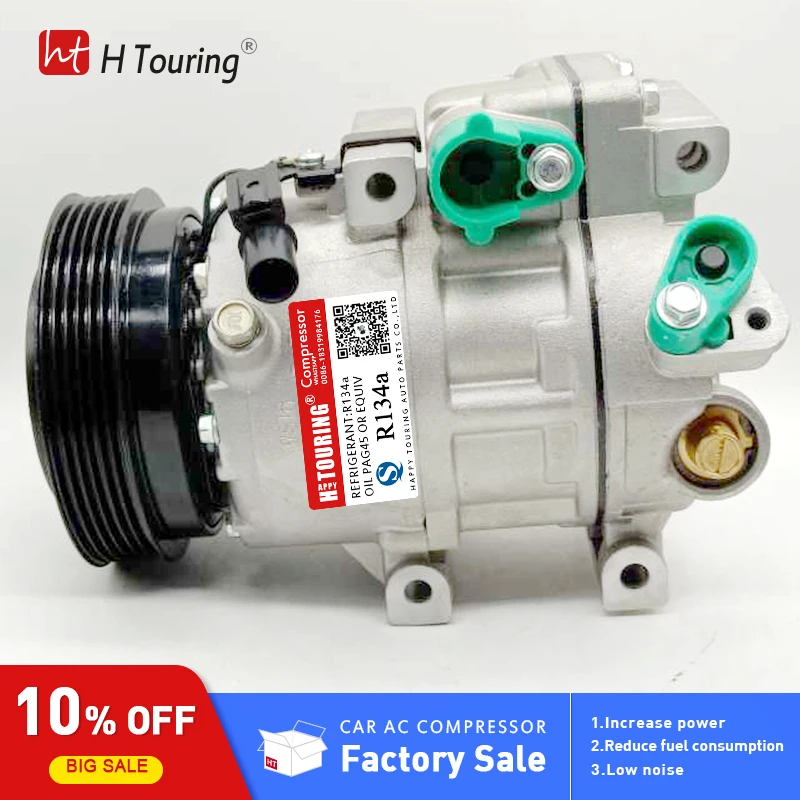 For HYUNDAI SANTA Fe II 2.2 CRDi Air Conditioning AC COMPRESSOR VS16 977012B101 97701-2B101 97701 2B101