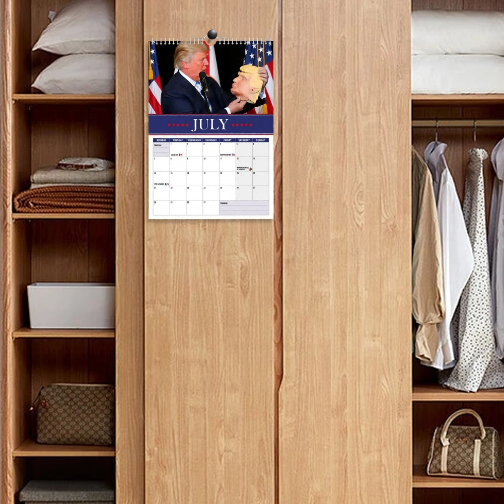 Trump 2025 Calendar 12 Month Wall Calendar Making America Great Again! Hangable Monthly Wall Calendar Funny for Home Or Office