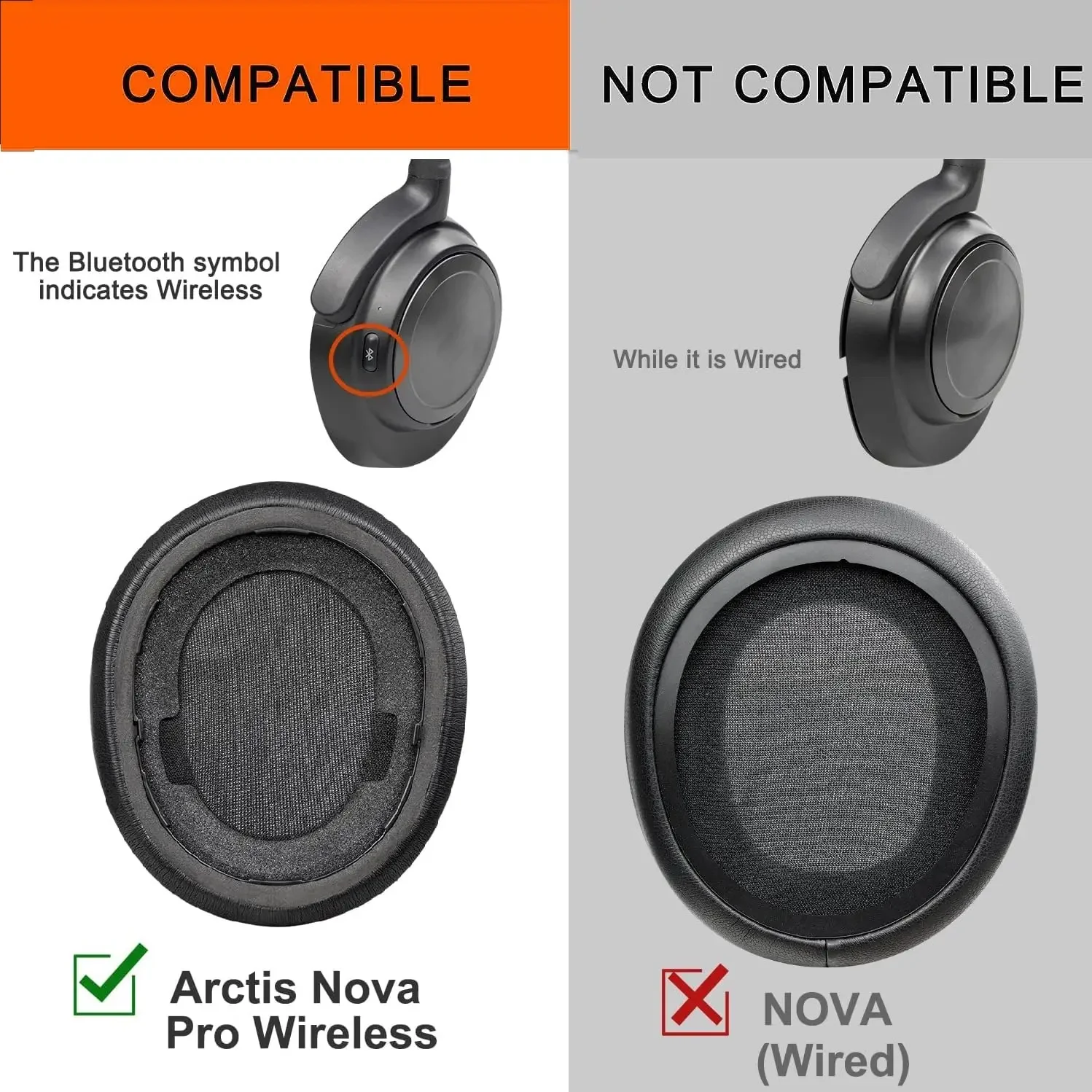 وسائد بديلة لسماعات الرأس Steelseries Arctis Nova Pro من جل التبريد وسادات الأذن وأكمام وسادة للأذنين