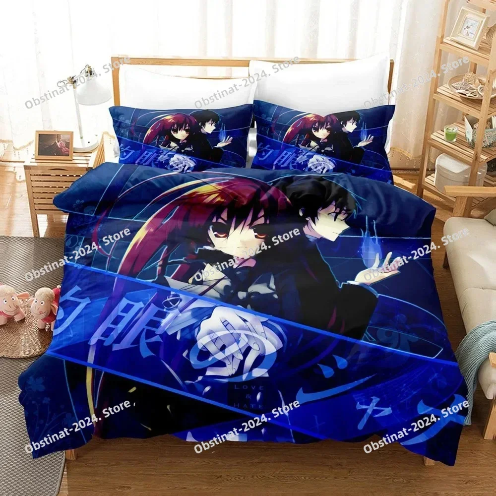 Shakugan No Shana 3D Printing Comforter Bedding Set,Duvet Cover Bed Set Quilt Cover Pillowcase,King Queen Size Bedding Set 036