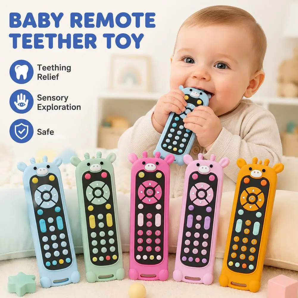 Baby TV Simulation Remote Control, Children's TV Remote Control, Music Learning, Early Education, Puzzle Baby Toy Fidget Toy