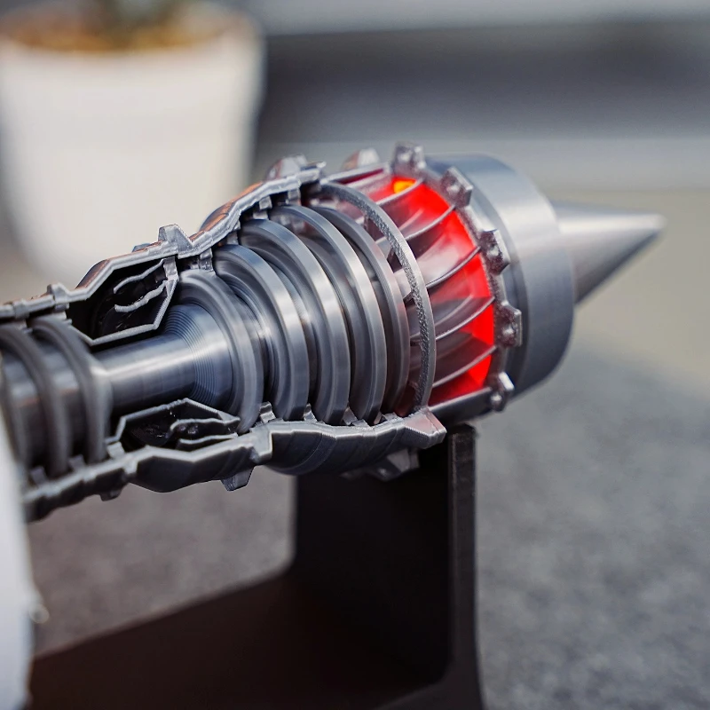 TR900 23CM Turbofan Engine Model Battery Powered Turbofan Engine Finished Toy view 4