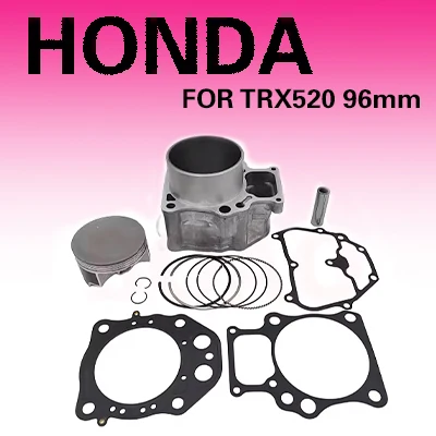 

Комплект цилиндров двигателя мотоцикла с верхней вызкой и прокладкой поршневых колец, цилиндр двигателя 96 мм 520 куб.см для HONDA TRX520 TRX 520 2020-2024