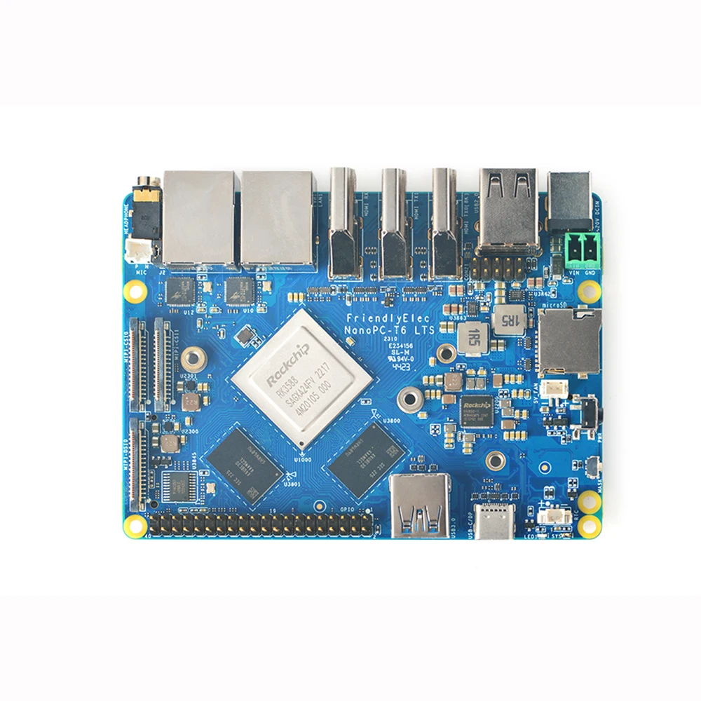 NanoPC T6 Rockchip RK3588 CPU Development Board two 2.5G and one Gbps Ethernet ports Support Debian 11,Android 12,Ubuntu 22.04