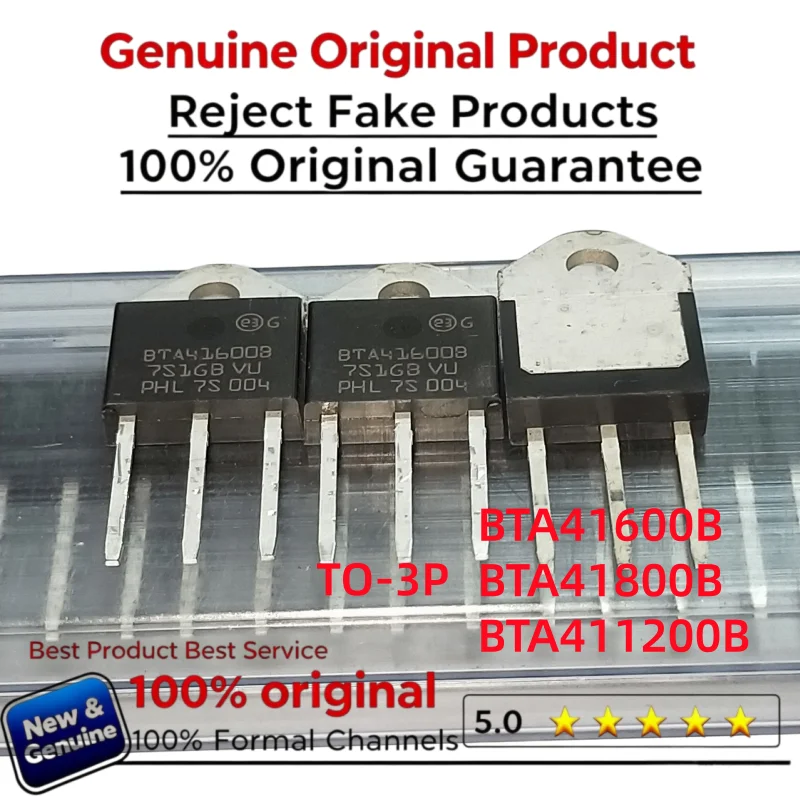 10PCS 100% Real Original New BTA41600B BTA41800B BTA41 600B 800B BTA41-600B BTA418008 BTA416008 TO-3P Imported Triac