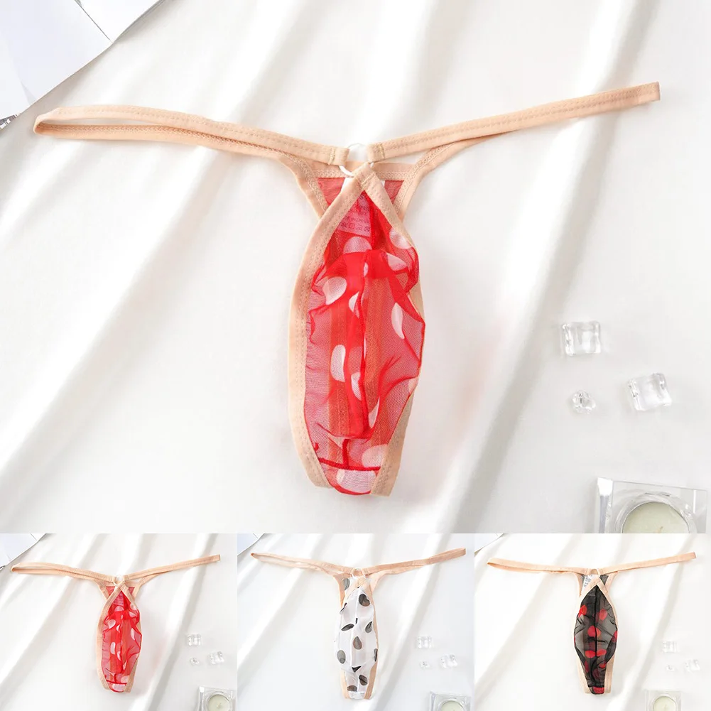 ملابس داخلية للرجال على شكل حرف T من الخلف لغرفة النوم والحفلات، حزام رفيع شفاف قابل للتنفس