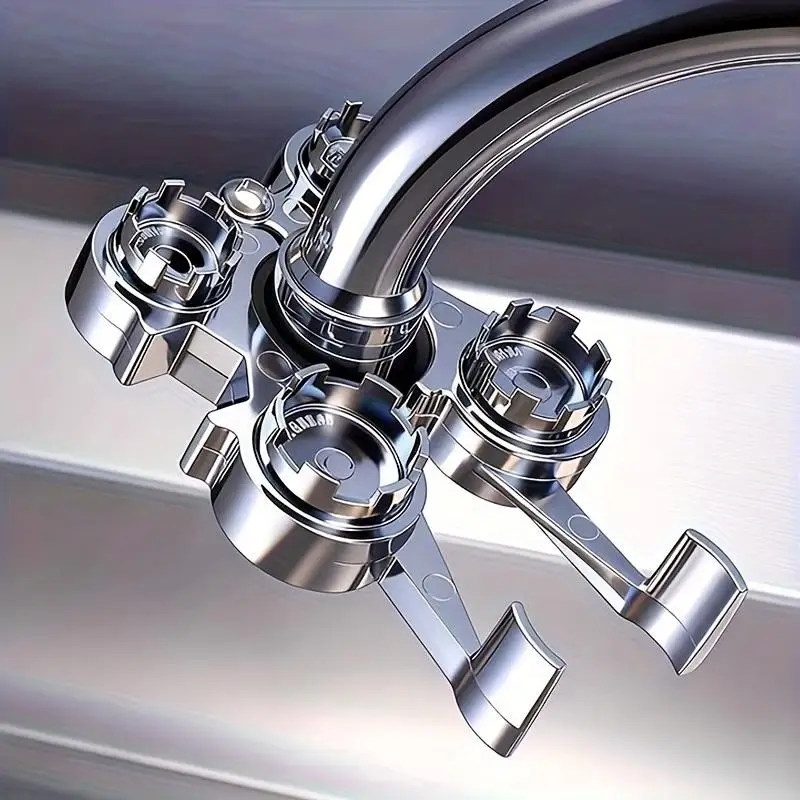 

12 in 1 Faucet Aerators Removal Tools Multifunctional Wrench Practical Faucet Aerator Key Hand Tools for Bathroom Kitchen Sink