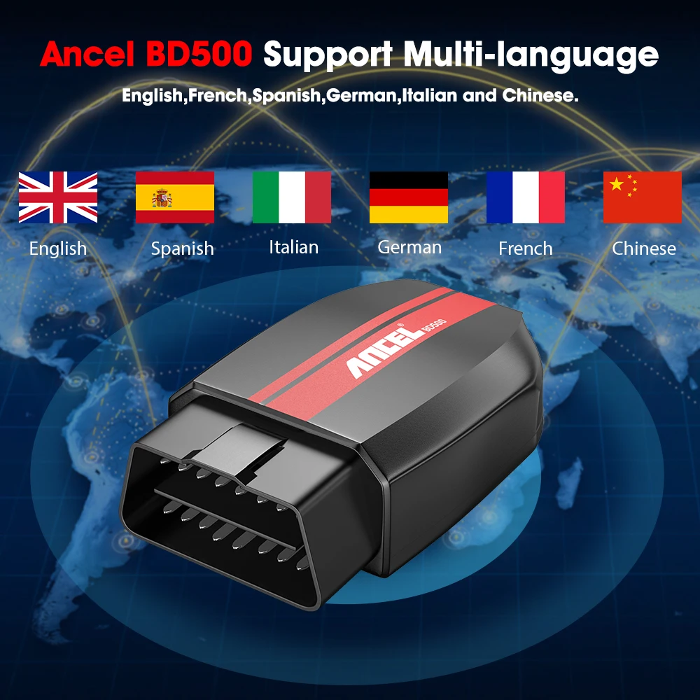 ANCEL BD500 obd2 Bluetooth 5.0 Scanner All System Car Code Reader with EPB /Throttle Learning for VW Audi Service Seat Skoda