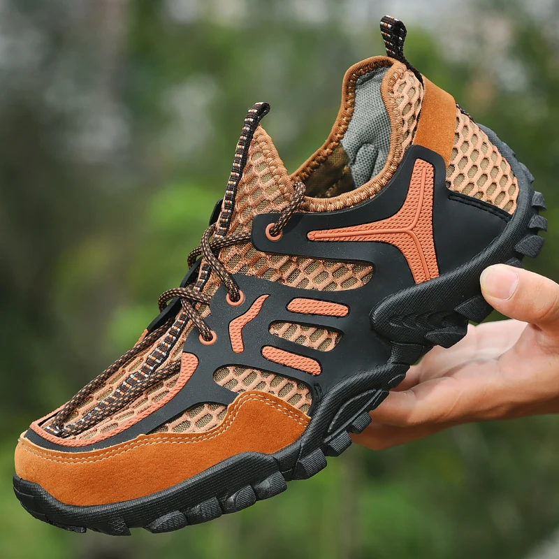 Nuevos zapatos de malla para hombre, zapatos de senderismo al aire libre con suela antideslizante para verano, calzado Duozoulu Vapormax Onitsuka Tigers Dunk, zapatillas de deporte