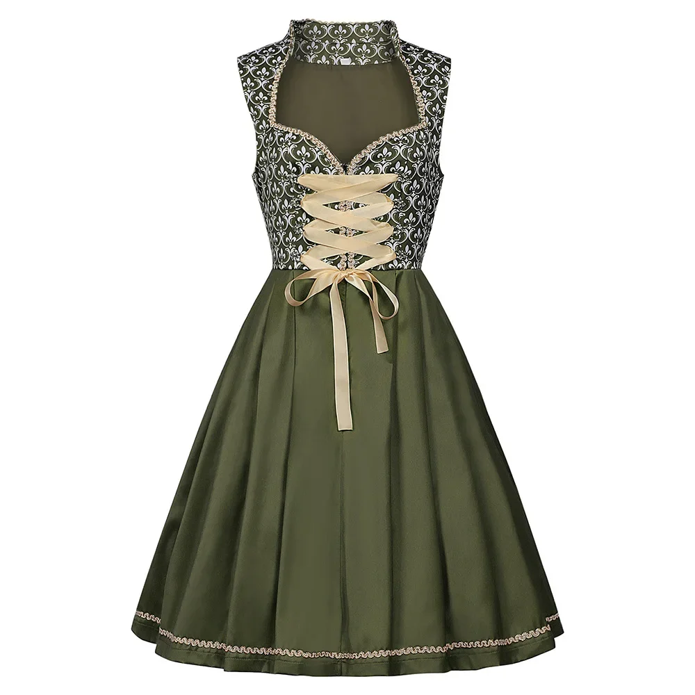 Ropa de trabajo estilo clásico Retro Lolita Oktoberfest, ropa de cerveza alemana, disfraz tradicional bávaro, ropa de sirvienta, vestido elegante de Halloween