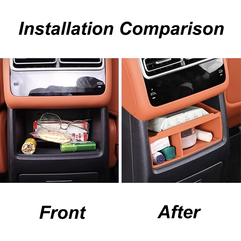 For Leading Ideal LiXiang 2023 2024 L6 L7 L8 Rear Air Outlet Silicone Storage Box Interior Accessories