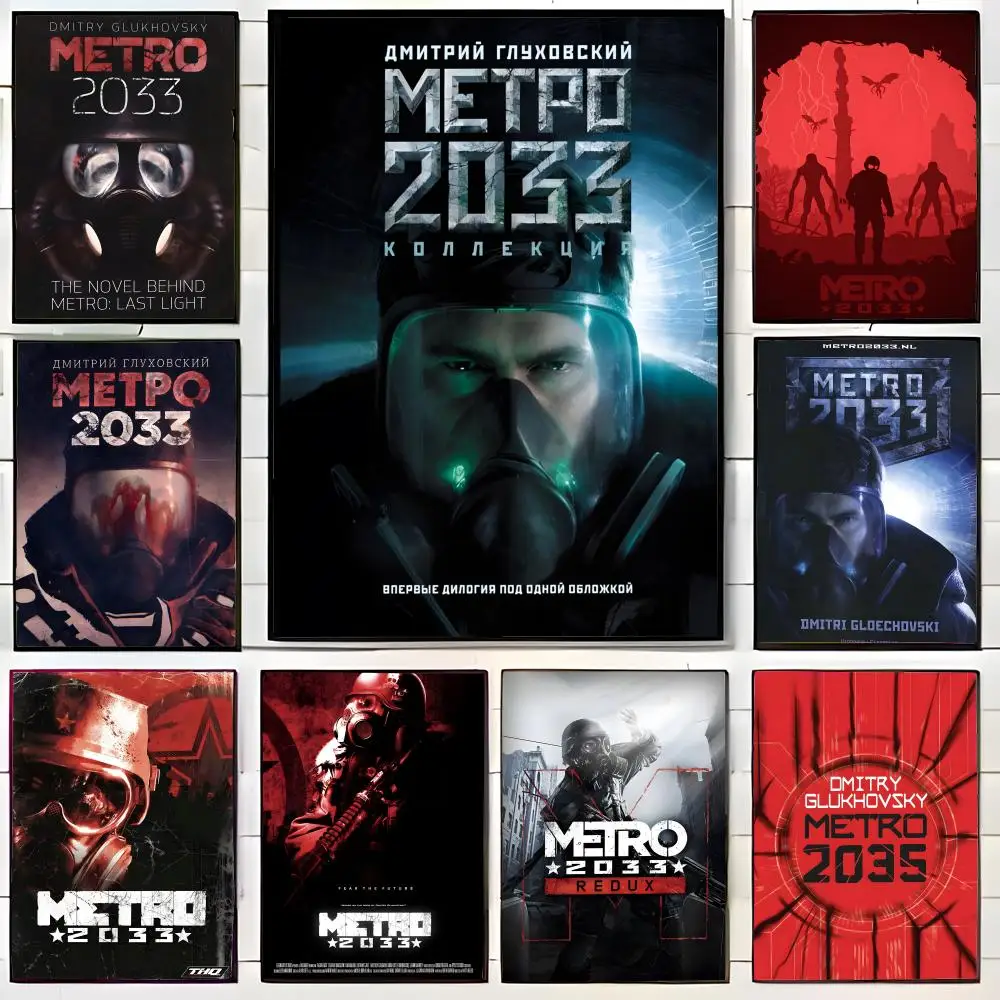 Póster de juego de supervivencia distópico M-Metro 2033, póster impreso para pared, Mural decorativo, decoración del hogar, regalo sin marco