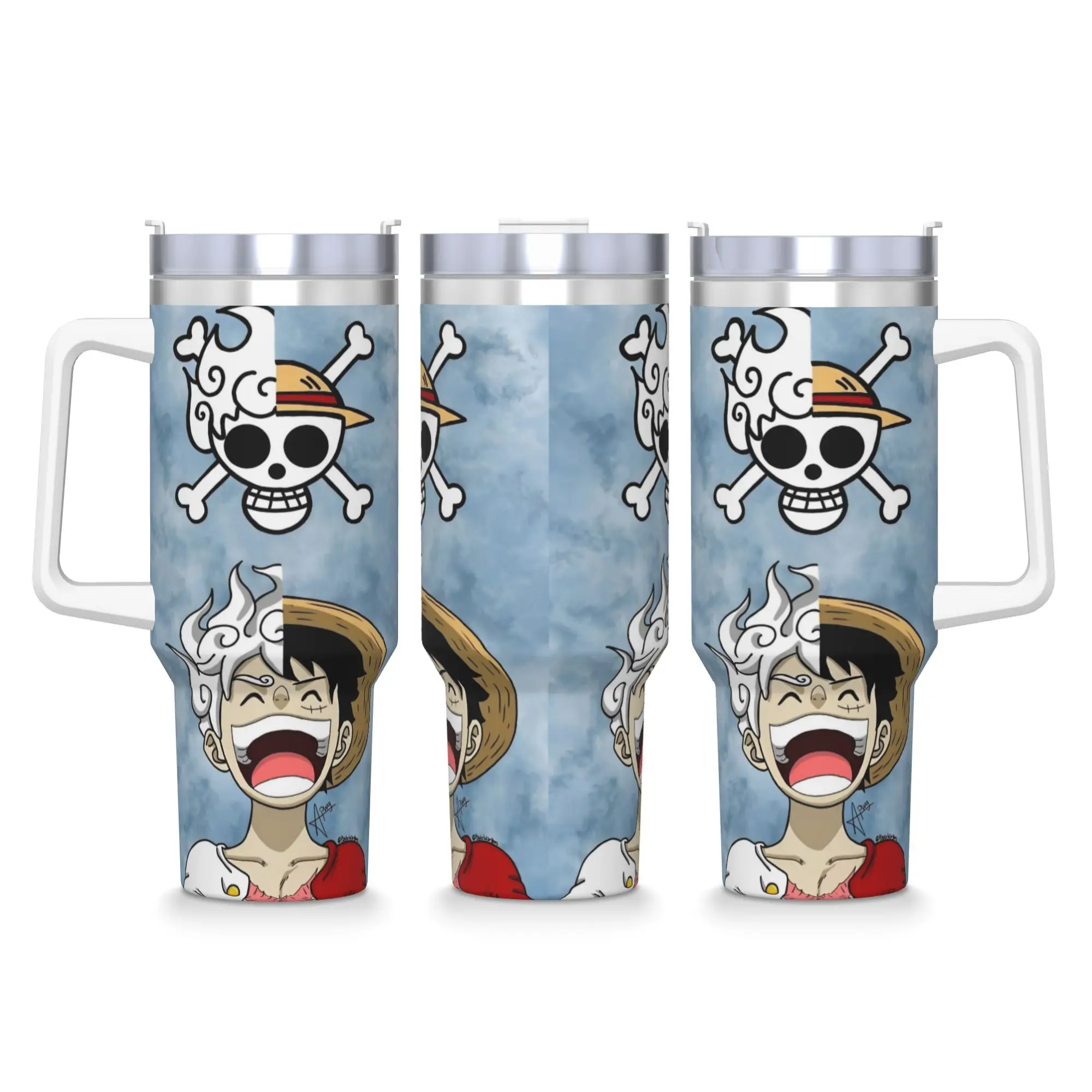 Stainless Steel Tumbler Ones Japanese Anime P-Pieces Coffee Mug  Portable Hot Drinks Mugs Cup Travel Custom Water Bottle