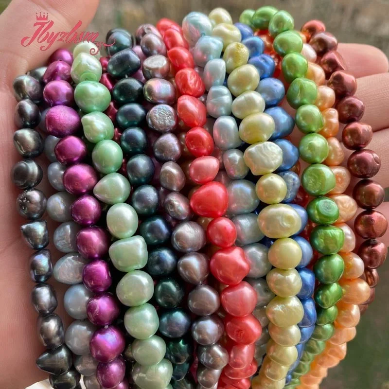 8-9mm Natural Freshwater Pearl Freeform Loose Stone Beads Strand 15Inch For DIY Necklace Bracelets Earring Jewelry Making