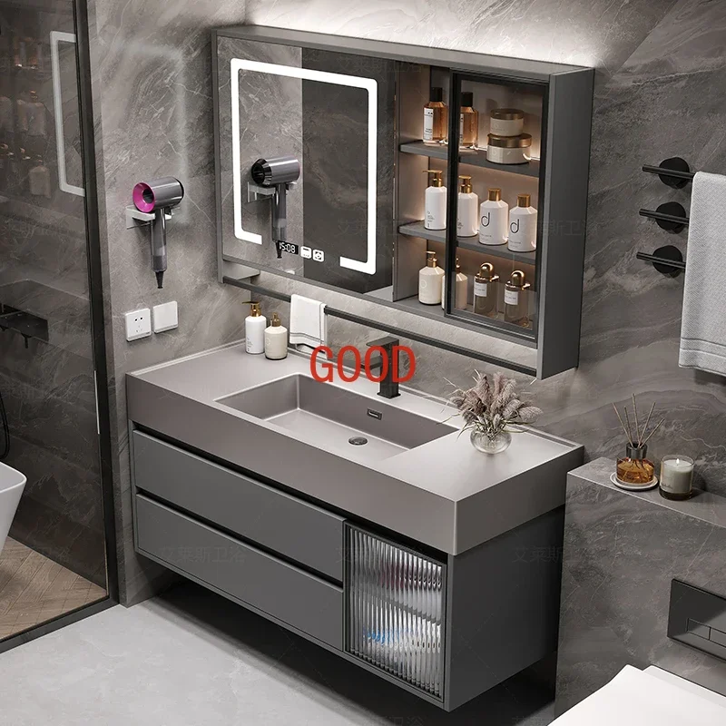 

Light luxury rock integrated basin bathroom cabinet washbasin washbasin basin cabinet combination