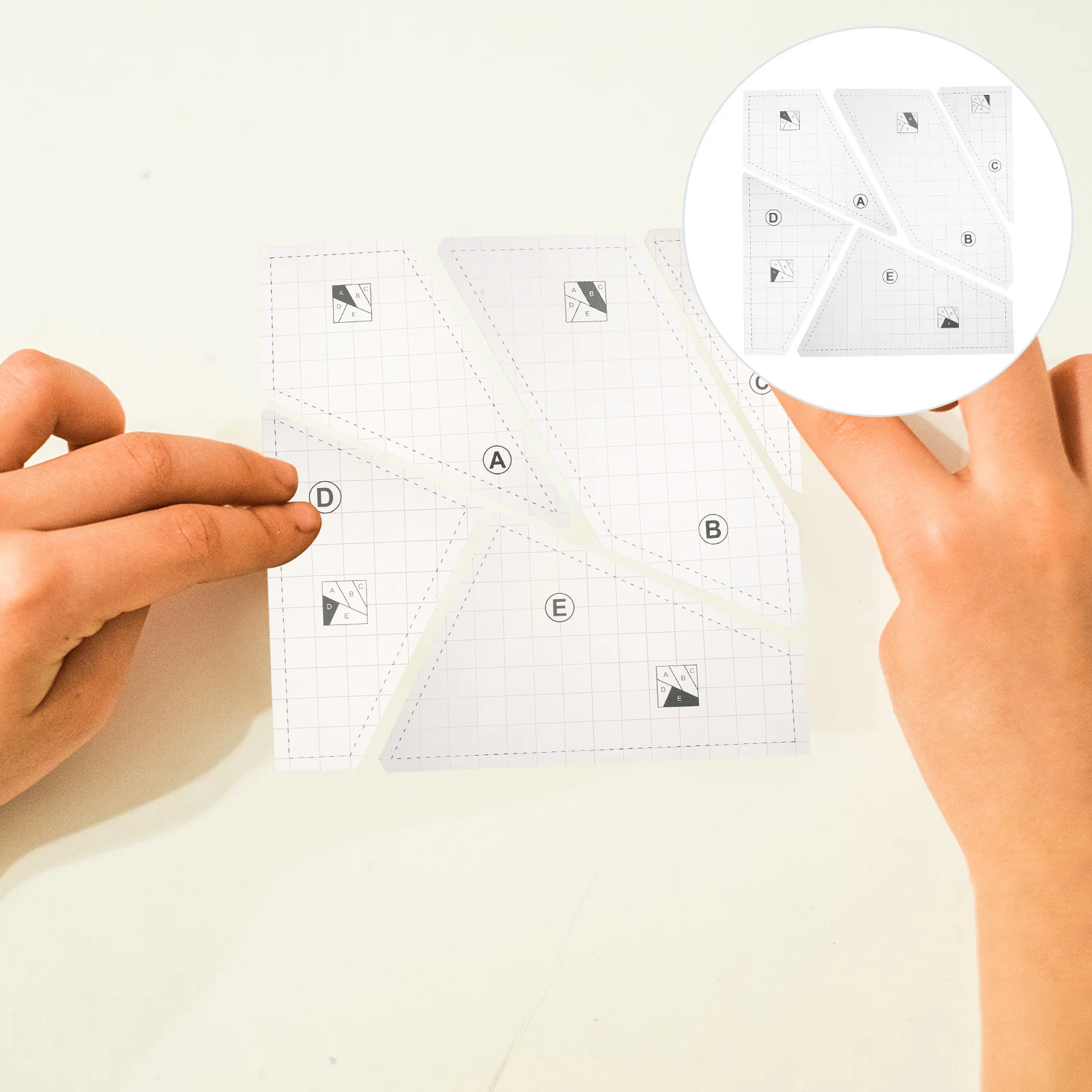 

1Set Sewing Template Set High-Quality Acrylic Quilting Ruler for Home DIY Fabric Crafts Free-Motion Quilting Patchwork