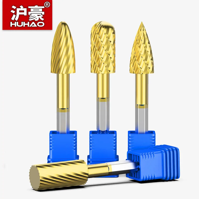 

HUHAO борфрезы, роторное напильник, сверло с шестигранным хвостовиком, титановое покрытие, карбидная сталь, электрический винт, фреза с ЧПУ из сплава