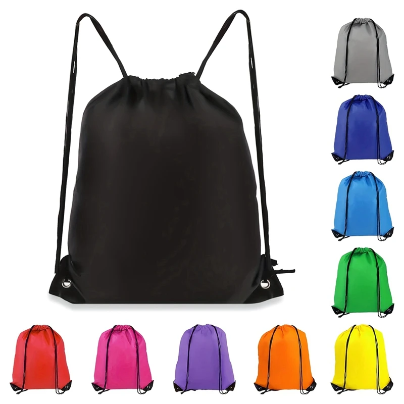 

Drawstring Backpack 10 Colors Drawstring Bags, Draw String Back Bag Drawstring Bags For Gym, Travel, Swimming, Beach,