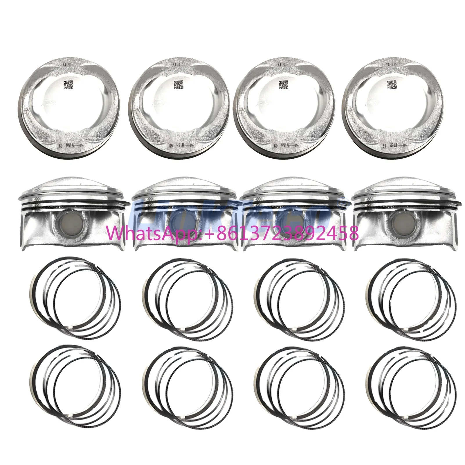 

8pcs Pistons & Rings Kit STD for Land Rover LR4 Range Rover Sport Jaguar XF 5.0L AJ133 508PN AJV8 5.0 V8 LR0094883