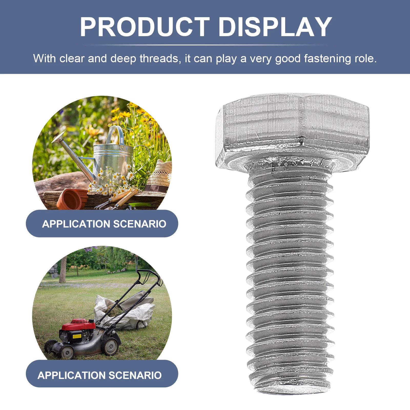 

40Pcs 304 Stainless Steel Hex Bolts Fully Threaded Durable Furniture Automotive Wood Fasteners Acid Alkali Resistant