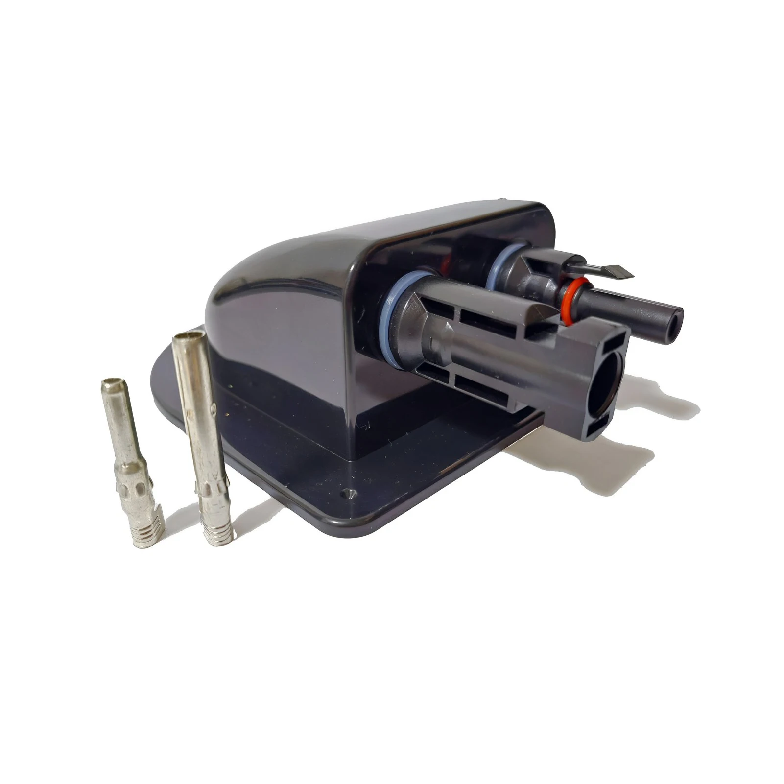 Solar Panel Double Hole Wire Cable Entry Waterproof Gland Sealing Box Curved Cable Connector For RV Caravan Motorhome Boat