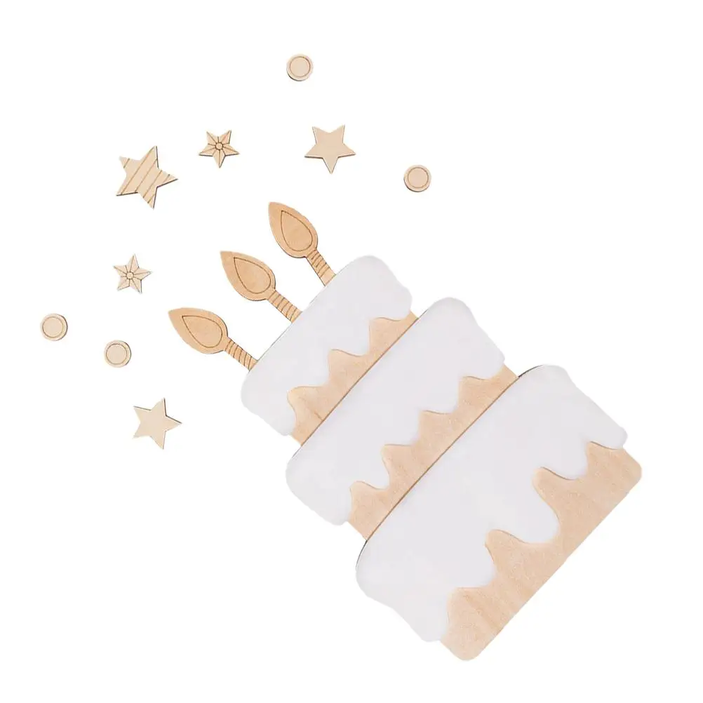 

Birthday Decoration Wooden Decorative Cards Wall Adornment Sign Decorations Chips Ornament Stickers Venue Setting Props