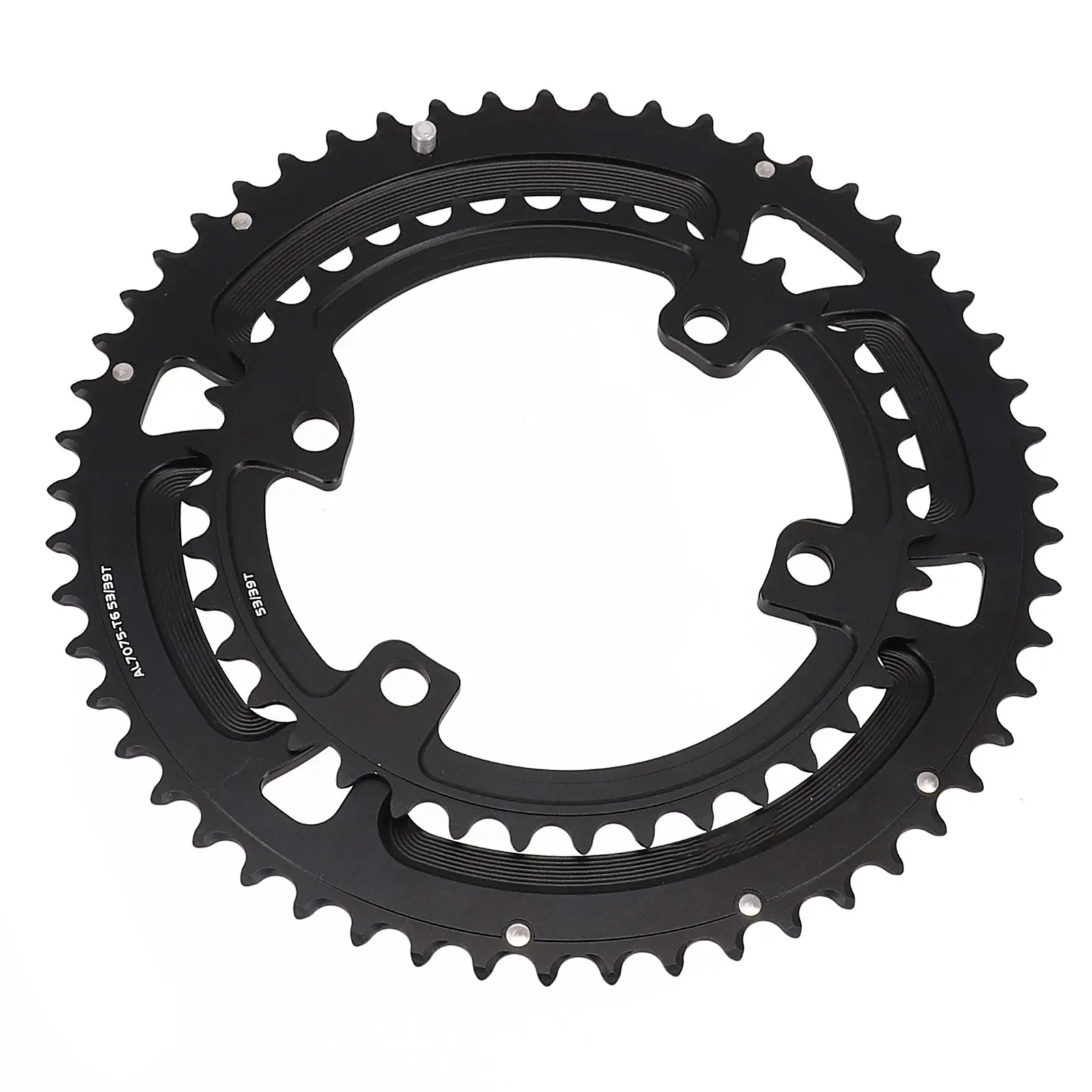 

For Cycling For Road Racing 110BCD Road Bike Chainring Black Bicycle Chainring Set 110BCD Chainring Heat Treated Finish