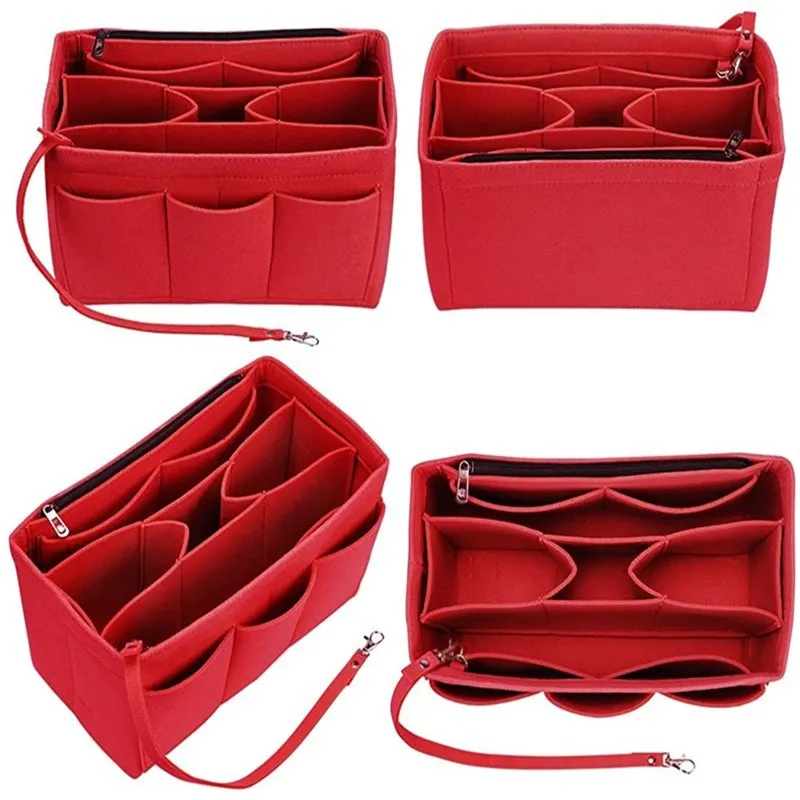 Felt Purse Insert Organizer, Bag in Bag Tote & Handbag Inner Shaper, Makeup Storage For Speedy 25 30 35 organizador de bolsos