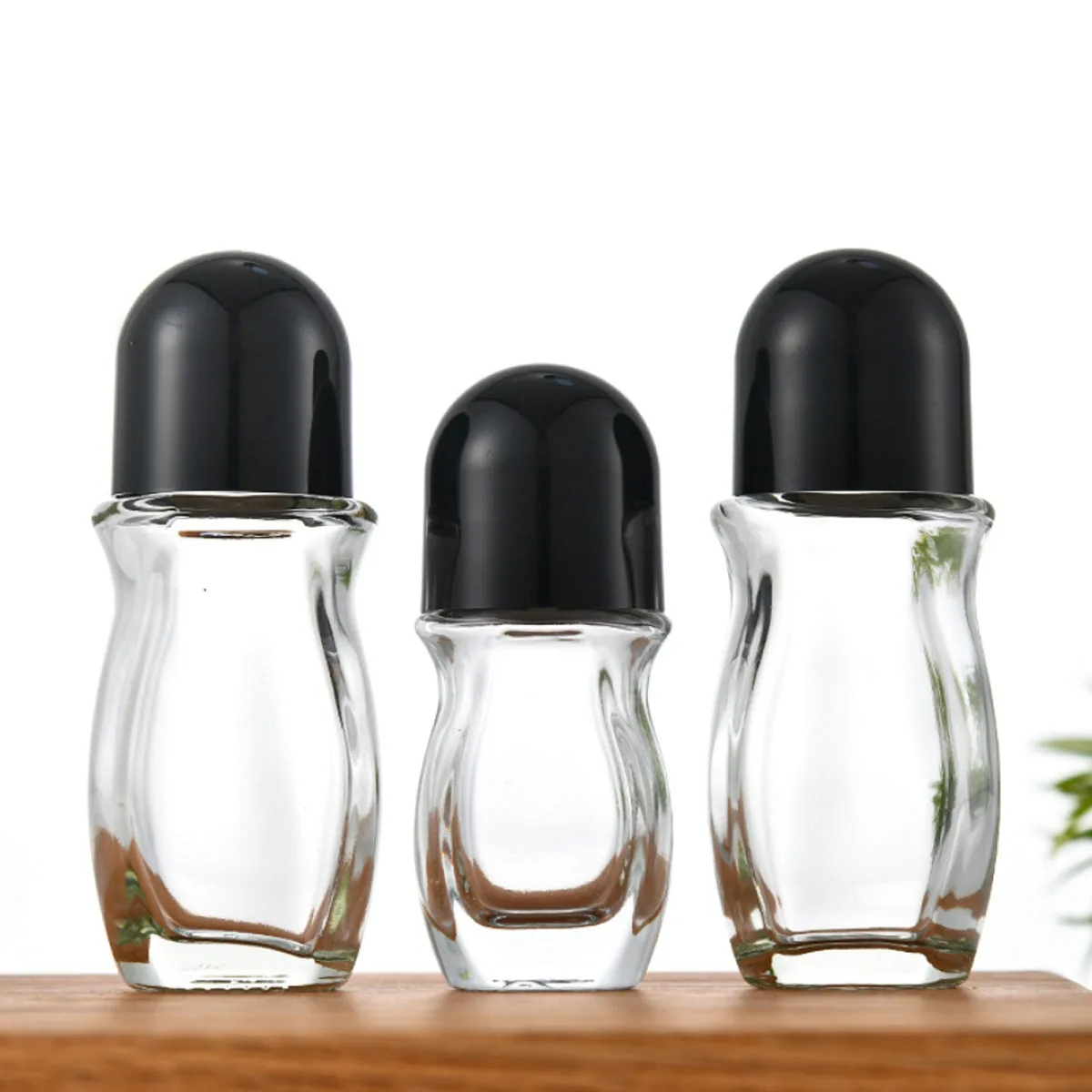 Glass Roller Bottles 30ml/1oz 50ml Extra Large Roll On Perfume Oil Bottle Underarm Flat Bottle