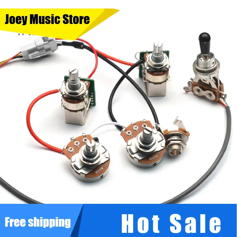 2T2V Loaded Pre-wired Guitar Wiring Harness with Coil Split Prewired Kits for  SG DOT