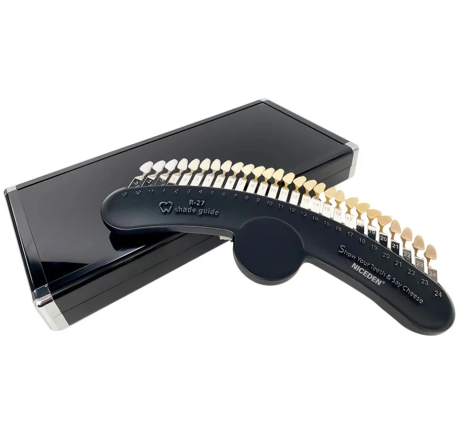 Premium 20/27 Colors 3D Lab Bleach Shade Guide Teeth Whitening Porcelain Comparator Toothguide Clinic Colorimetric Plate