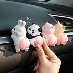 2023 New Decompression Tool Q Bounce Butt King Car Decorations Cute Cartoon Resin Animal Console Inside The Ornaments Car Decor