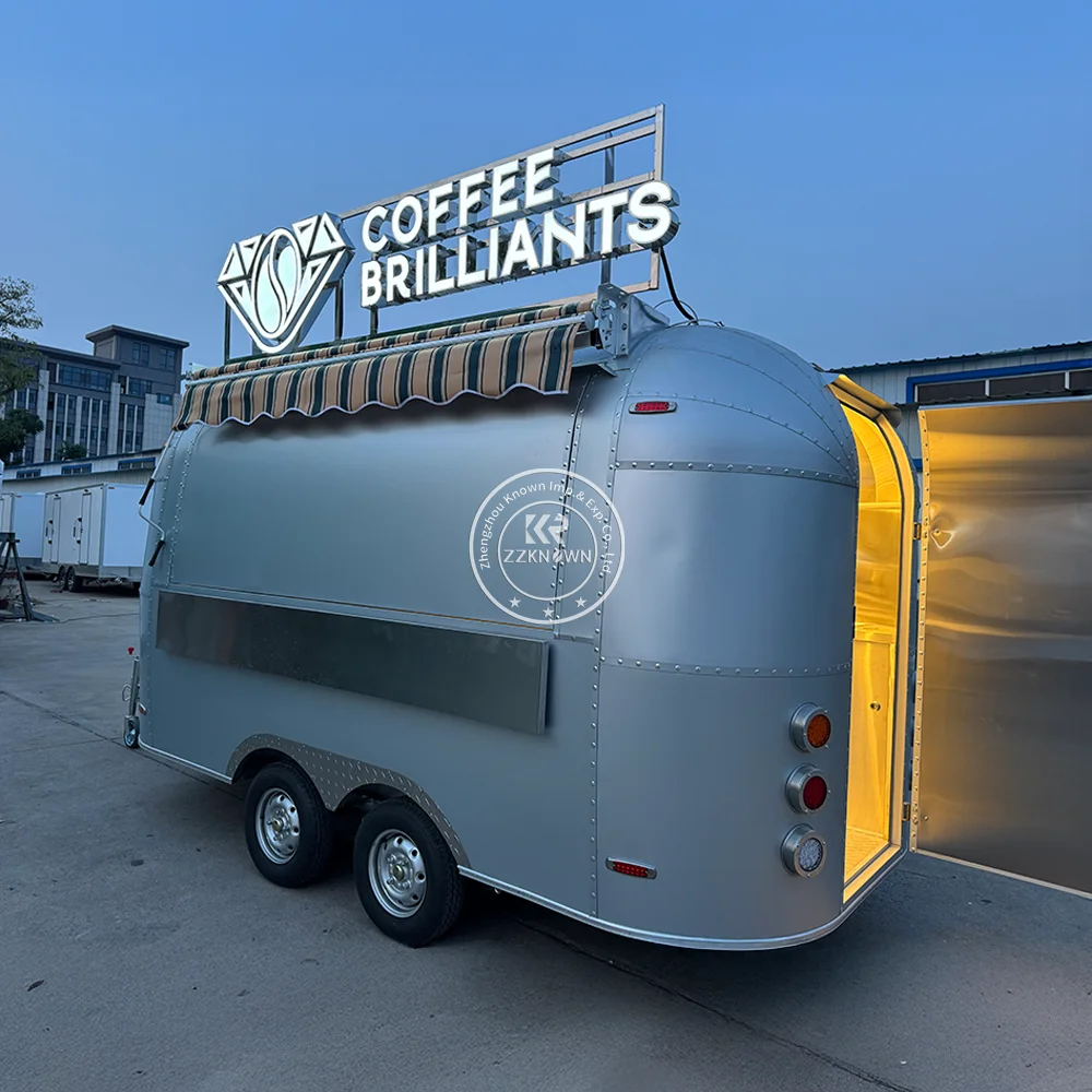 شارع صغير متنقل عربة الوجبات السريعة وجبة خفيفة الآيس كريم مقطورة مجهزة بالكامل شاحنة طعام بيع مقطورة لمطاعم المخابز