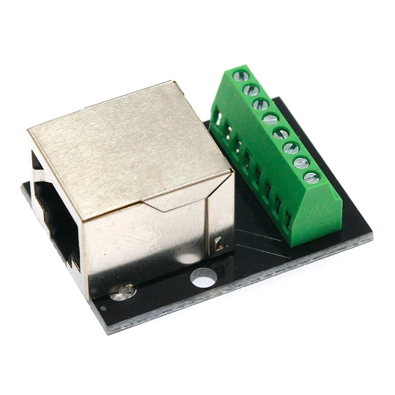 RJ45 single female socket to 2.54 spacing wiring terminal RJ45 network port adapter board network port adapter terminal