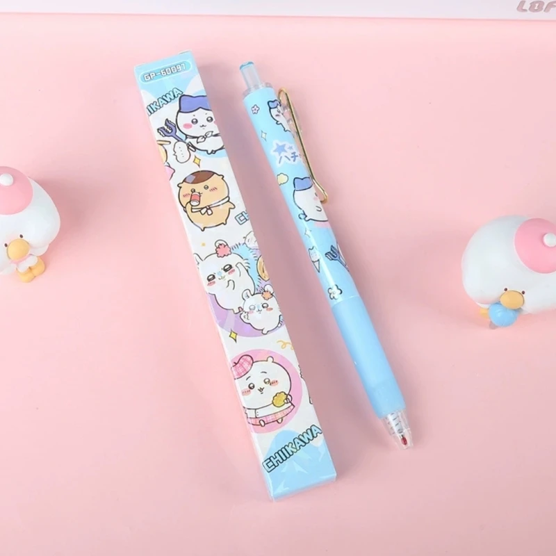 Imagem -06 - Miniso Chiikawa Cartoon Gel Pen Canetas de Assinatura Bonito Embalado Individualmente Press Pen Papelaria Student Atacado 36 Pcs