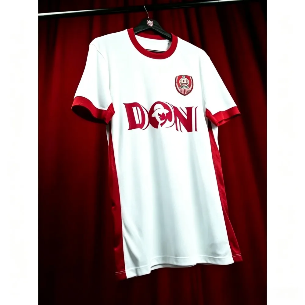 26-27 CFR Cluj Home and Away Fashion Men's Outdoor T-Shirt with 3D Print Comfortable and Breathable Sports Casual Top