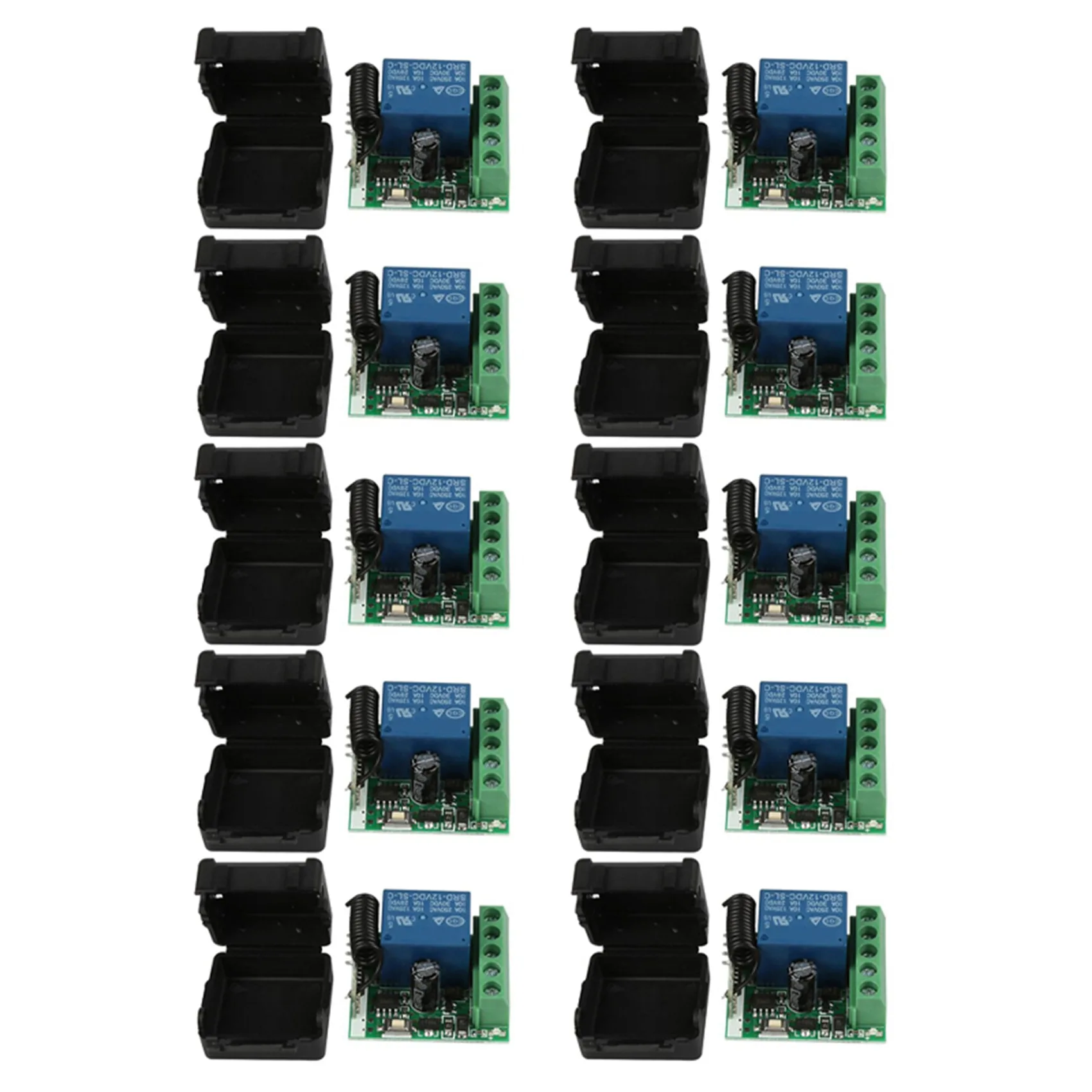 10X DC 12V 1CH 433Mhz Universal Wireless Remote Control Switch RF Relay Receiver 433 Mhz Transmitter Button Module DIY-Y41A