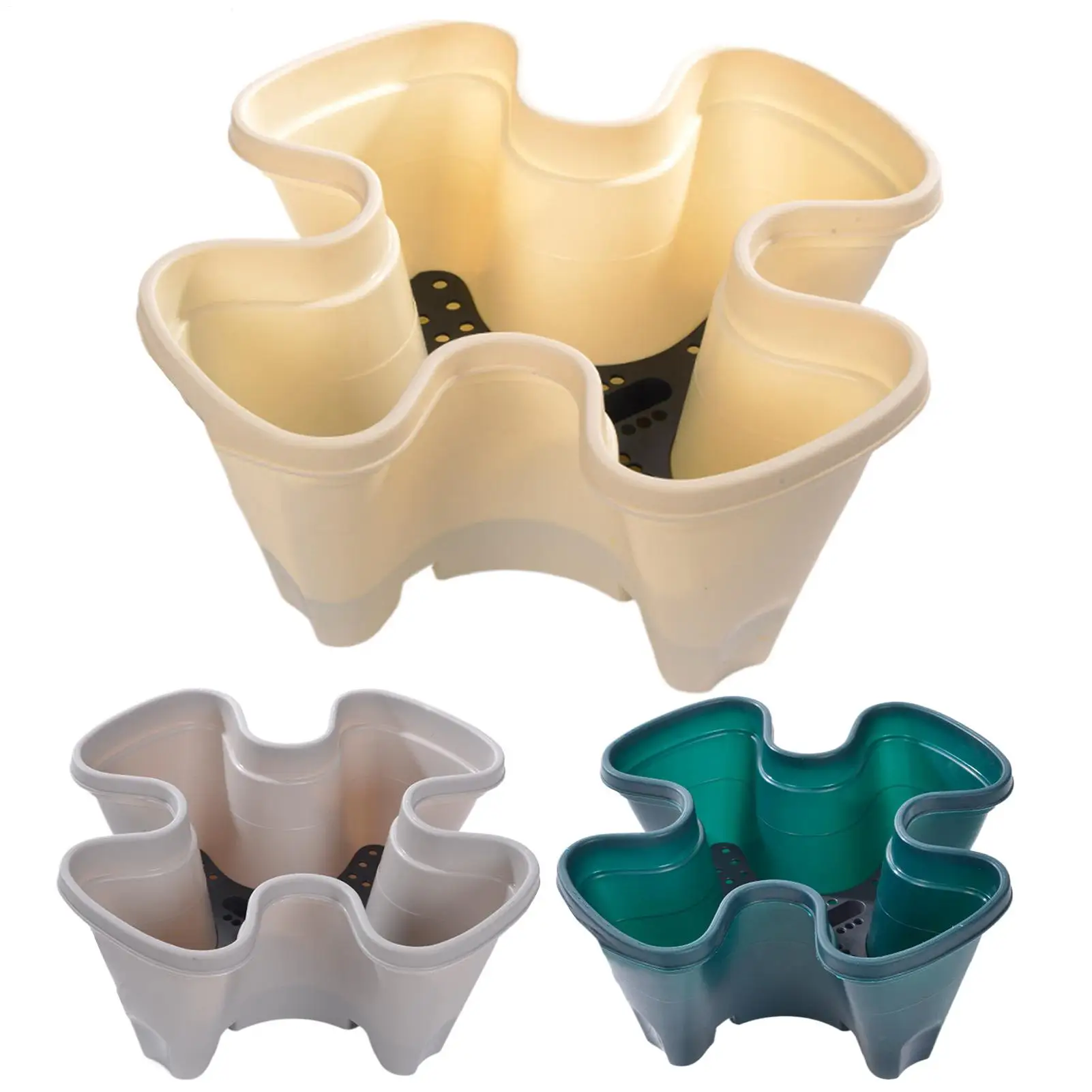 

Многоярусный вертикальный кашпо с противоскользящим основанием и надежным дренажем для выращивания овощей в помещении и на улице, для сада, двора, фермы, патио, балкона